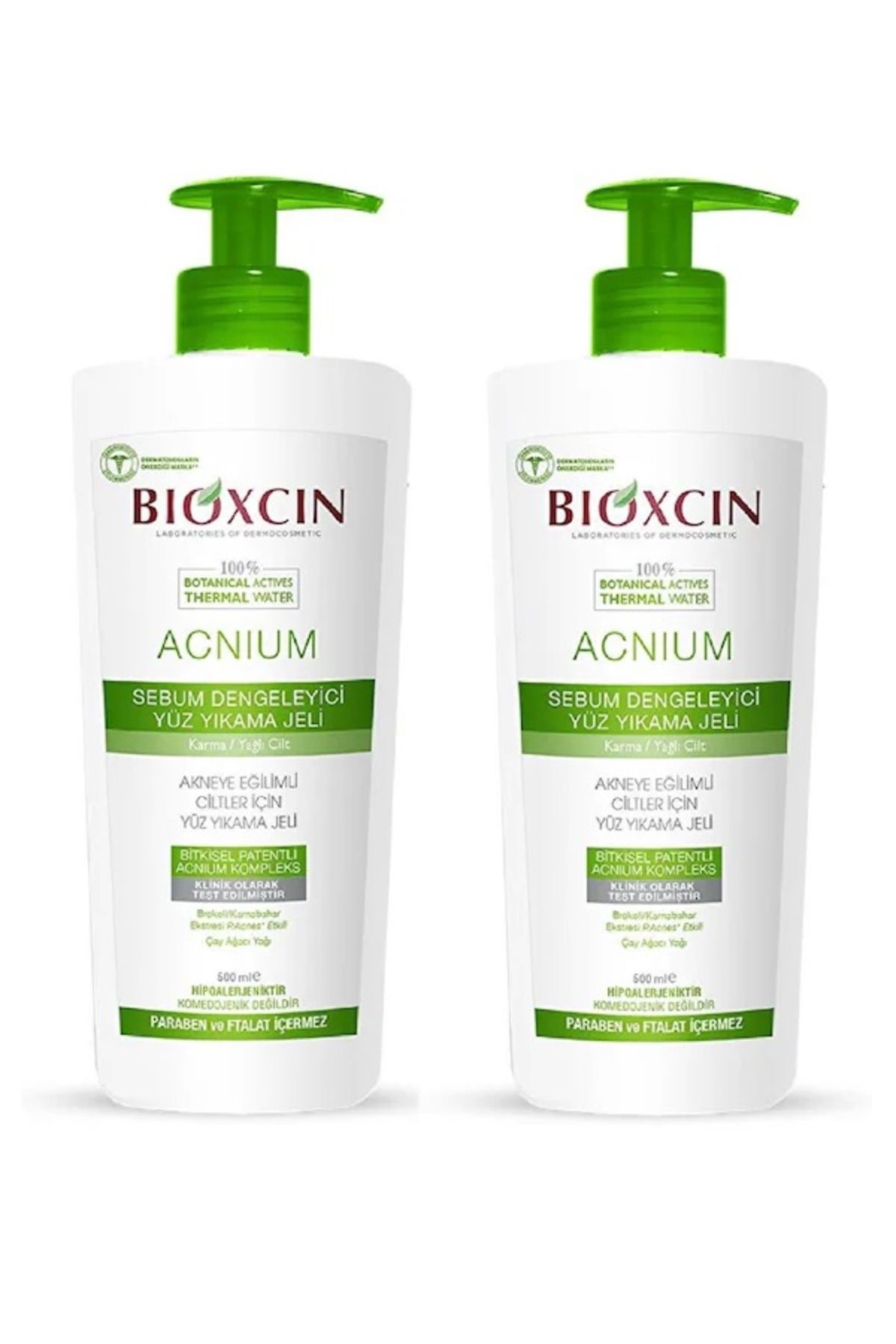 Bioxcin Acnium Sebum Dengeleyici Yüz Yıkama Jeli 2 x 500 ML