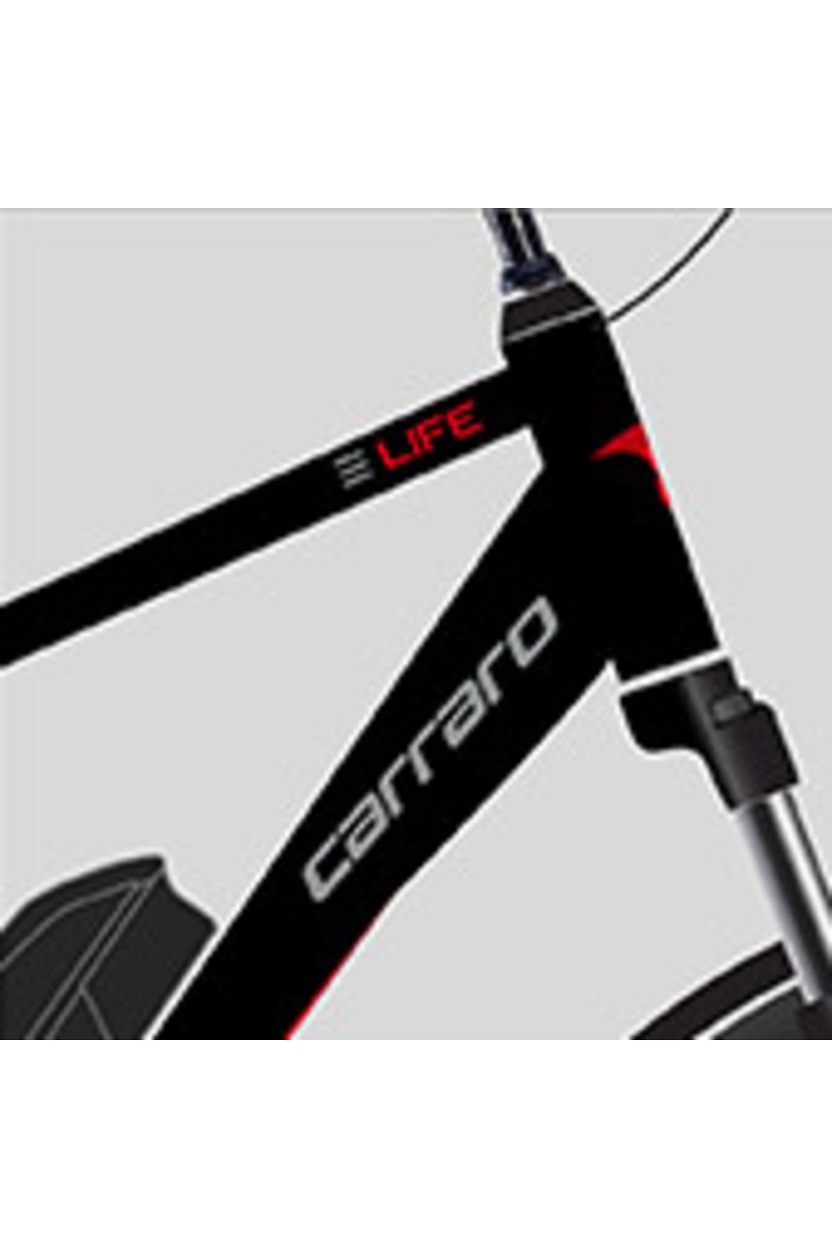 Carraro E line E life Elektrikli bisiklet Siyah kırmızı 47 kadro