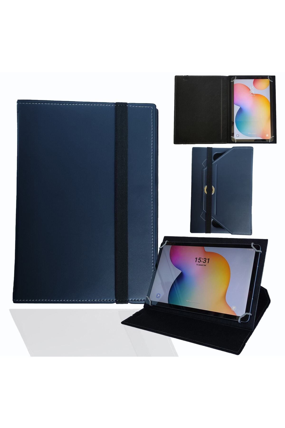 essida Piranha Aristo Tab 9.7" (3g) Uyumlu Tablet Dönebilen Standlı Tablet Kılıfı - Lacivert