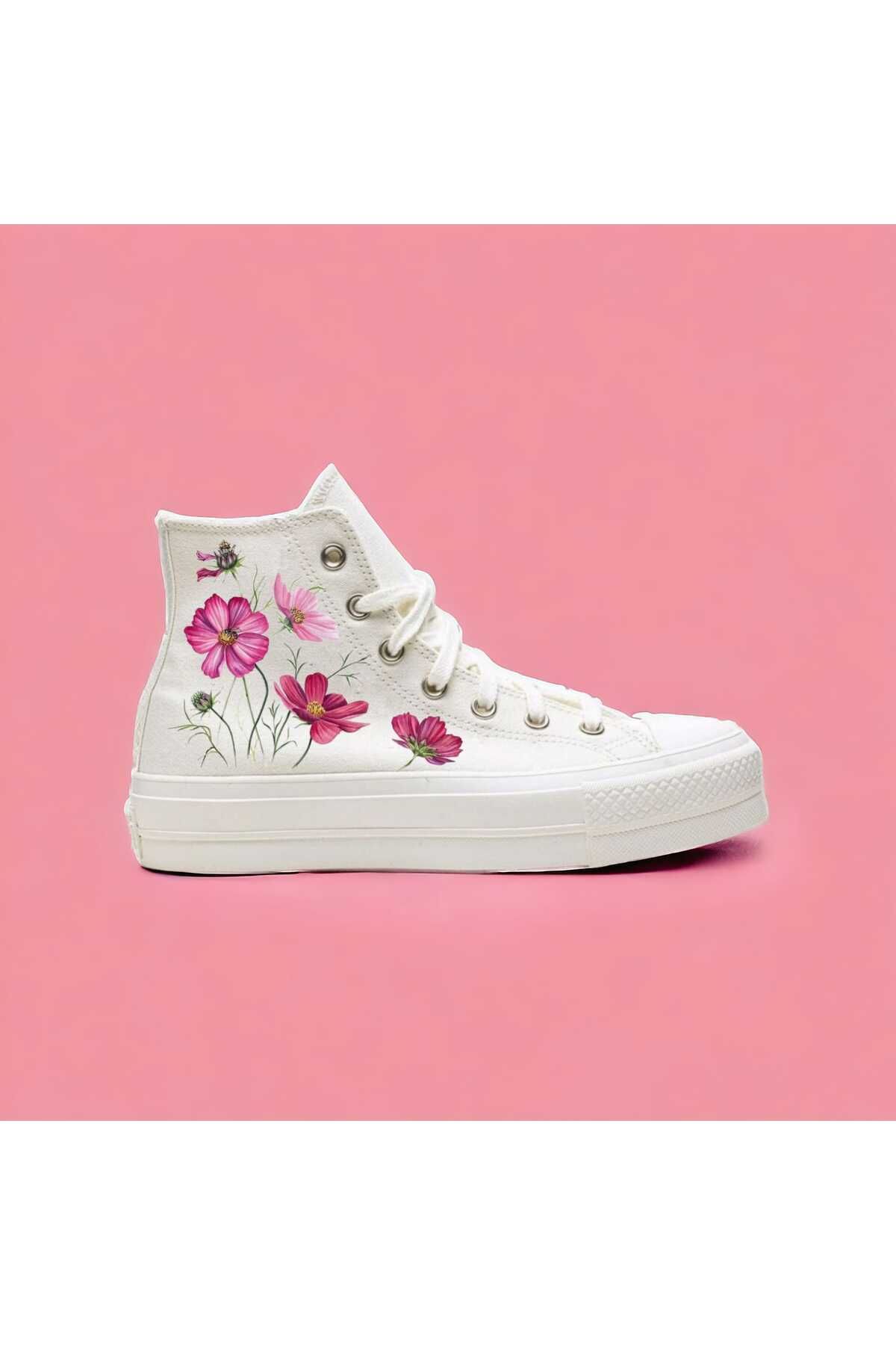 amazoondesing çiçek flower baskılı özel tasarım sneaker spor ayakkabı