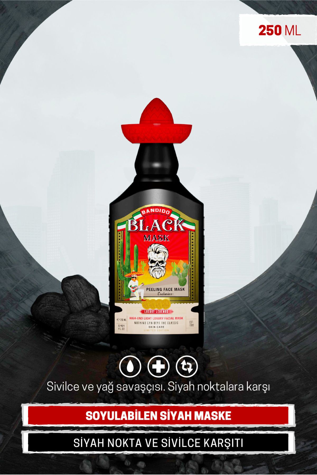 BANDİDO Soyulabilir Siyah Maske 250 Ml