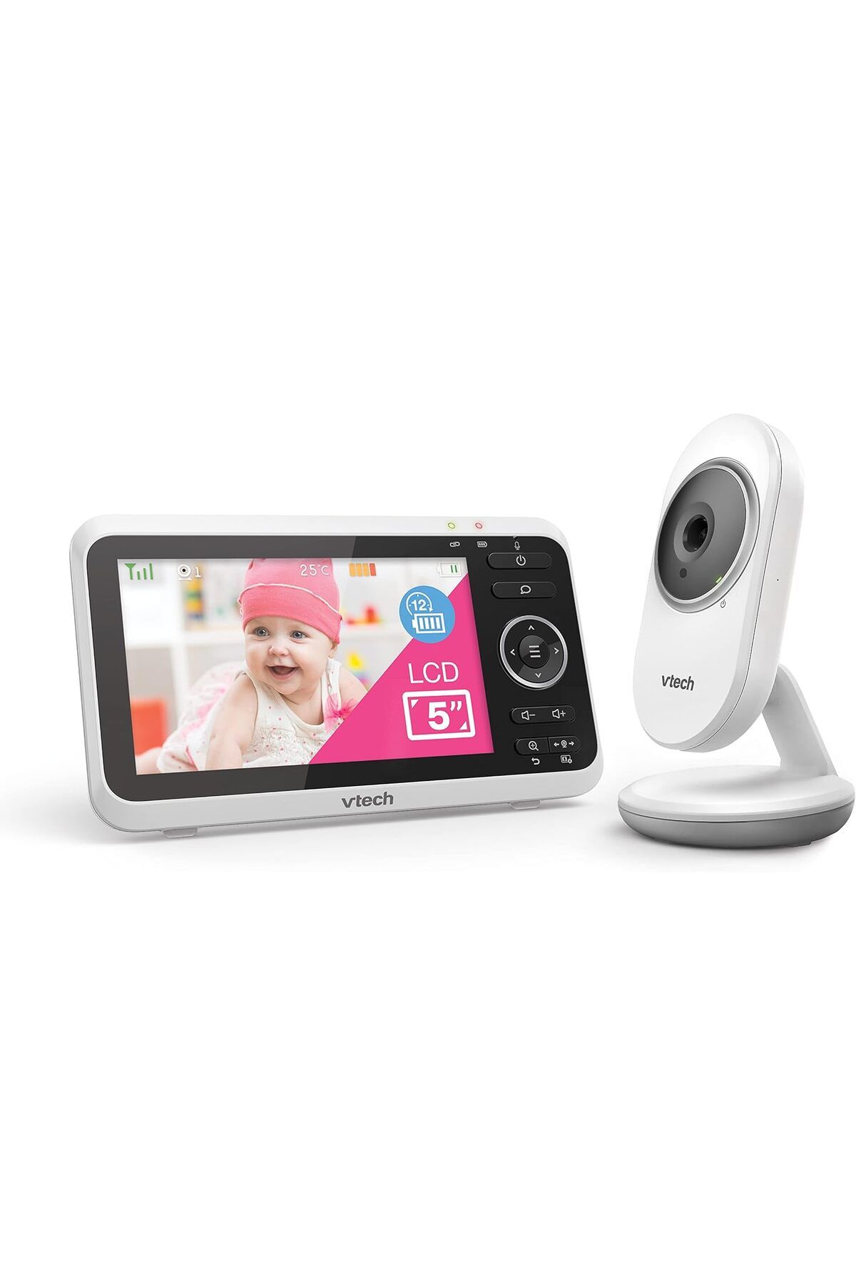 VTech Baby monitör VM350 – hareketli kameralı video bebek telefonu – net ses, LCD renkli ekran