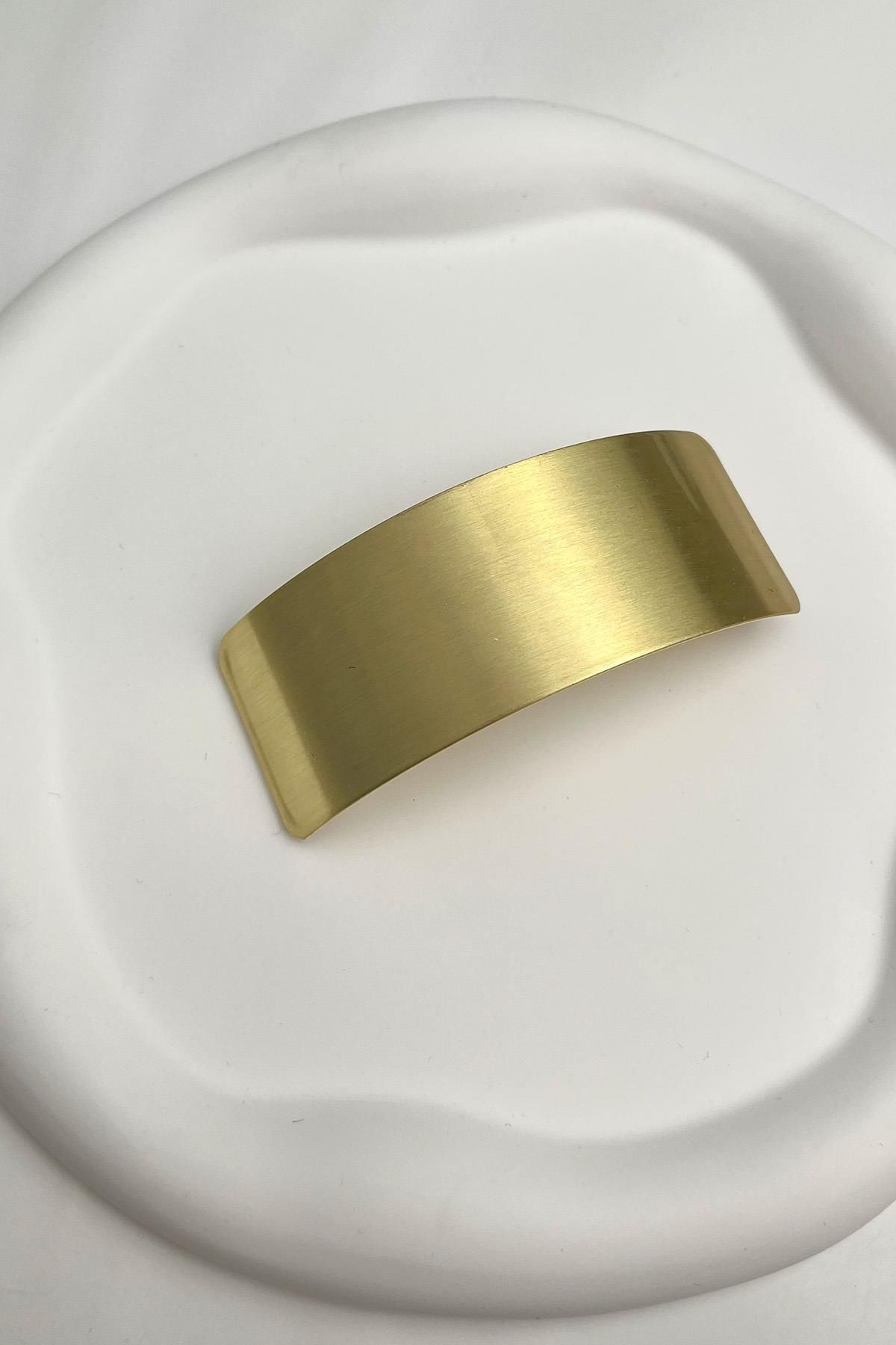 Modex Altın Rengi Kıvrımlı Metal Otomatik Toka (Ölçü:10 cm)