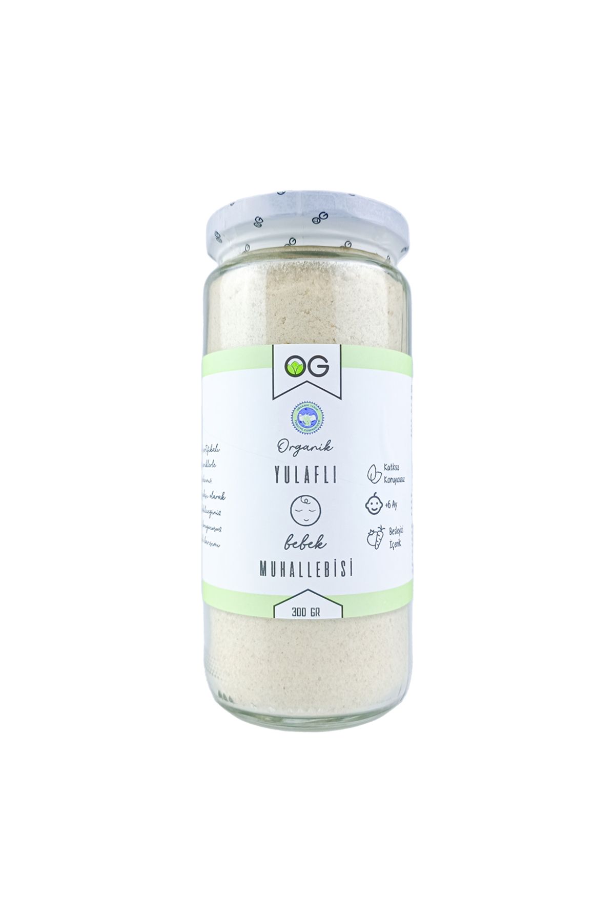 OG natural Organik Yulaflı Bebek Muhallebisi Karışımı 300 gr 6 Ay