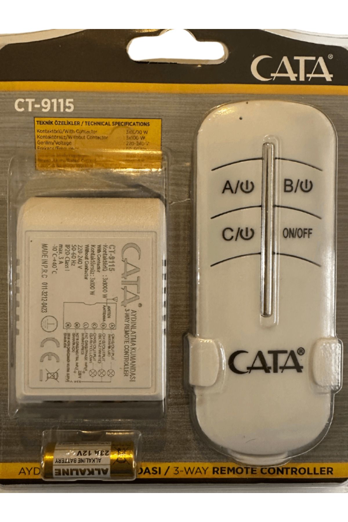 Cata CT-9115 3'lü Avize Kumandası