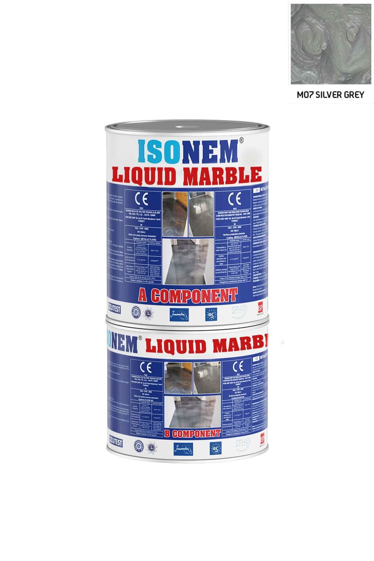 Isonem Liquid Marble Sıvı Mermer 2,5 kg Silver Grey