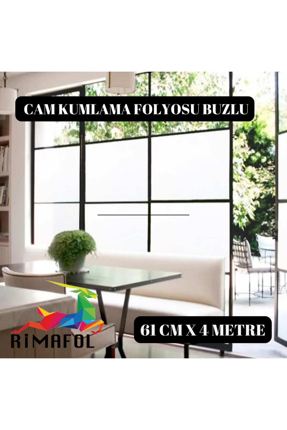 RİMAFOL CAM KUMLAMA FOLYOSU BUZLU CAM FİLMİ 61cmx4m