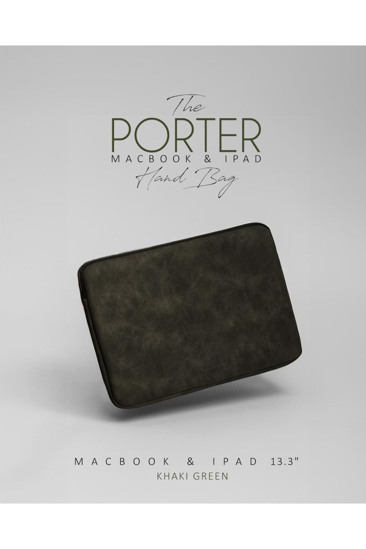 Valerian Porter Hand Bag 13.3 Inch Laptop Çantası - Tablet Çantası Haki Yeşili