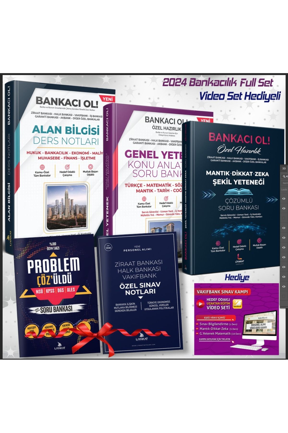 Liyakat Yayınları Bankacı Ol Banka Sınavları Hazırlık Seti - Alan Bilgisi Genel Yetenek Mantık Ve Şekil Yeteneği