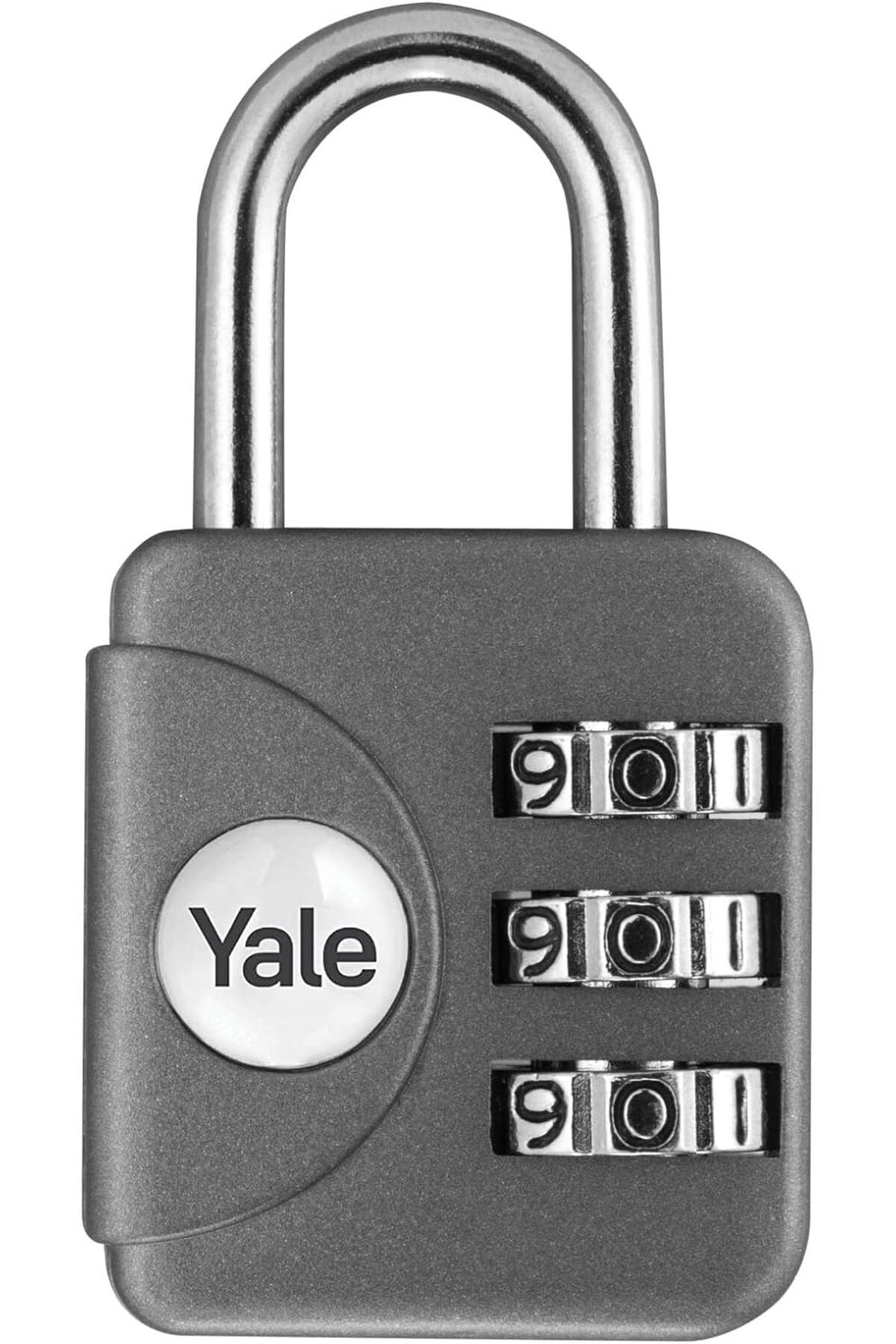 Yale Geniş Tip Mini Şifreli Asma Kilit - Gri YP1/28/121/1