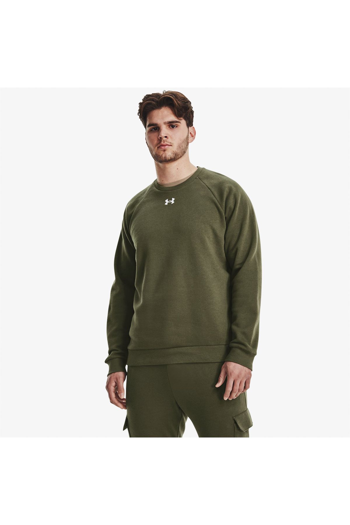 Under Armour Rival Fleece Erkek Yeşil Günlük Sweatshirt
