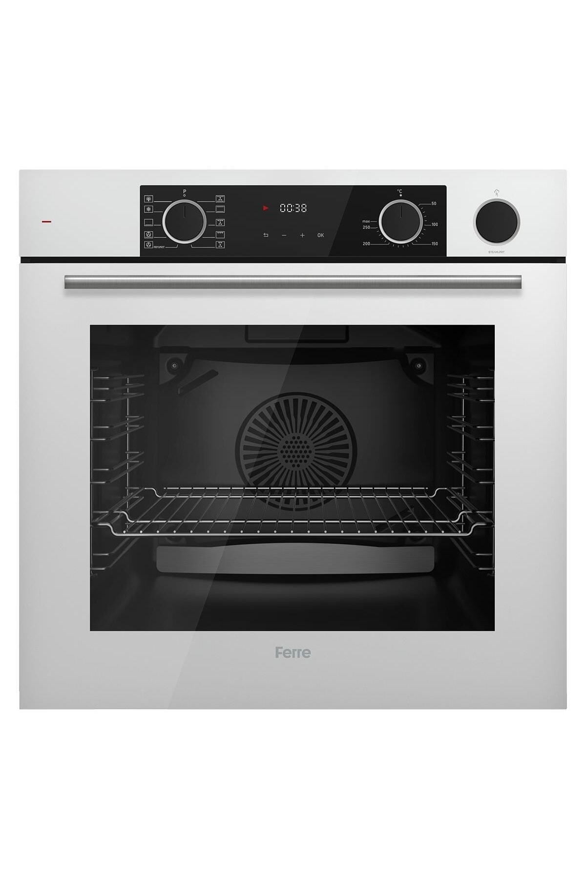 Ferre Xe64cb Steamart&fryart Serisi Buharlı Pişirme Beyaz Ankastre Fırın (0+10 Konum)