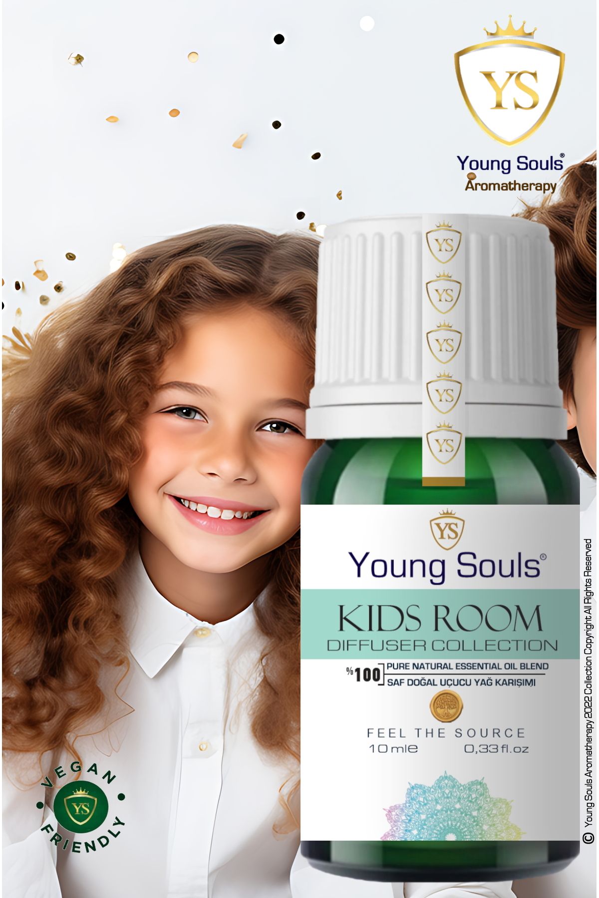 YOUNG SOULS Aromatherapy Kids Room Essential Oil Blend Çocuk Odası Difüzör Uçucu Yağ Karışımı 10 Ml
