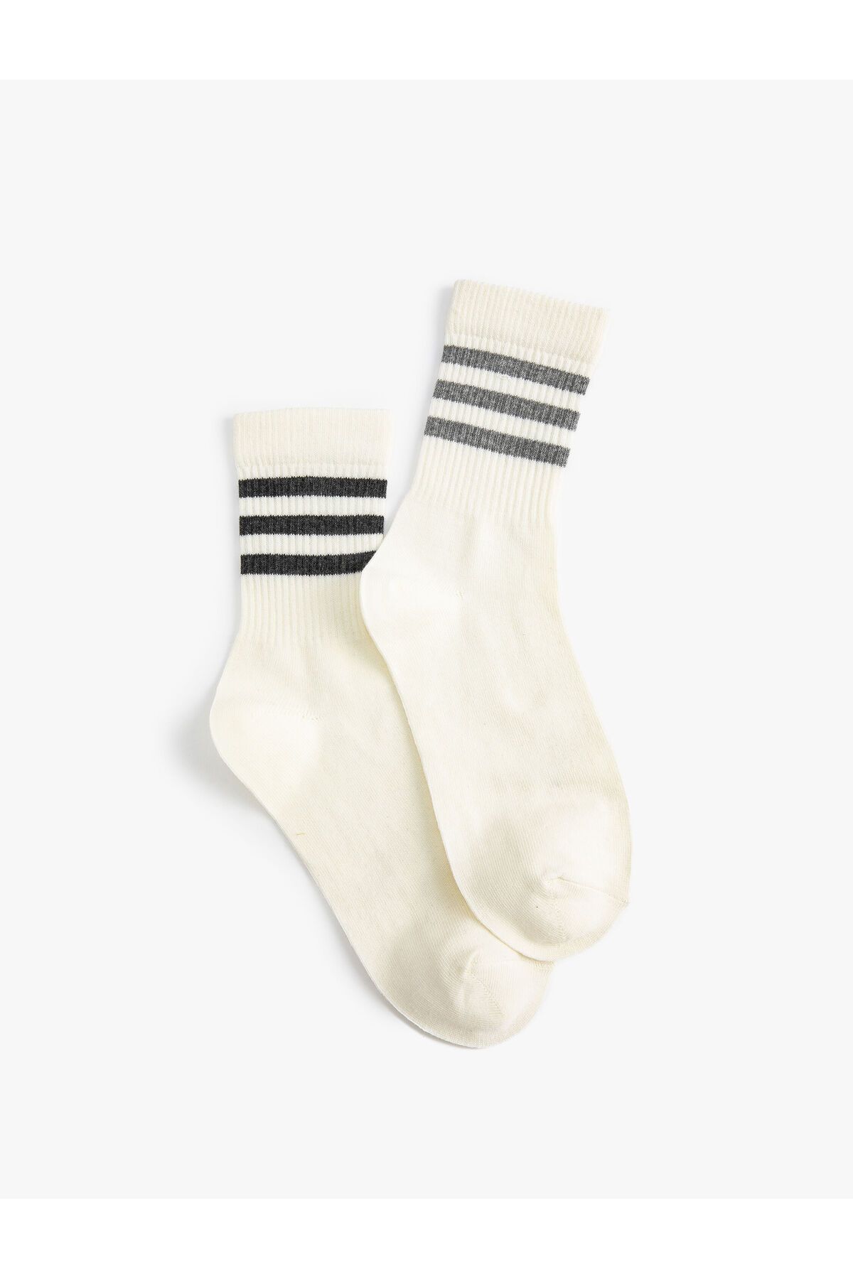Koton 2'li Kolej Soket Çorap Seti Şerit Detaylı
