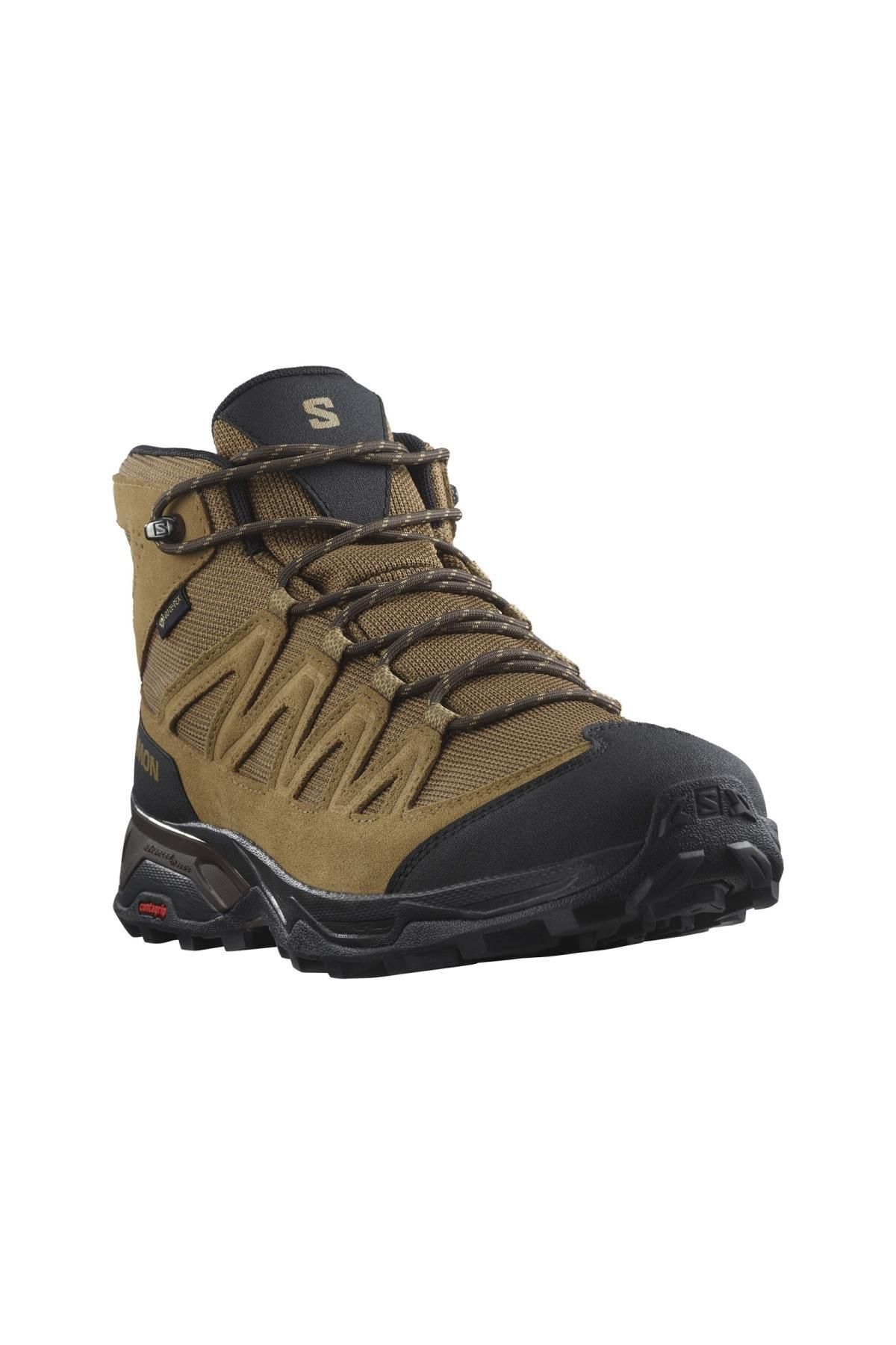 Salomon 471818 X Ward Leather Mid Goretex Erkek Ayakkabı Camel