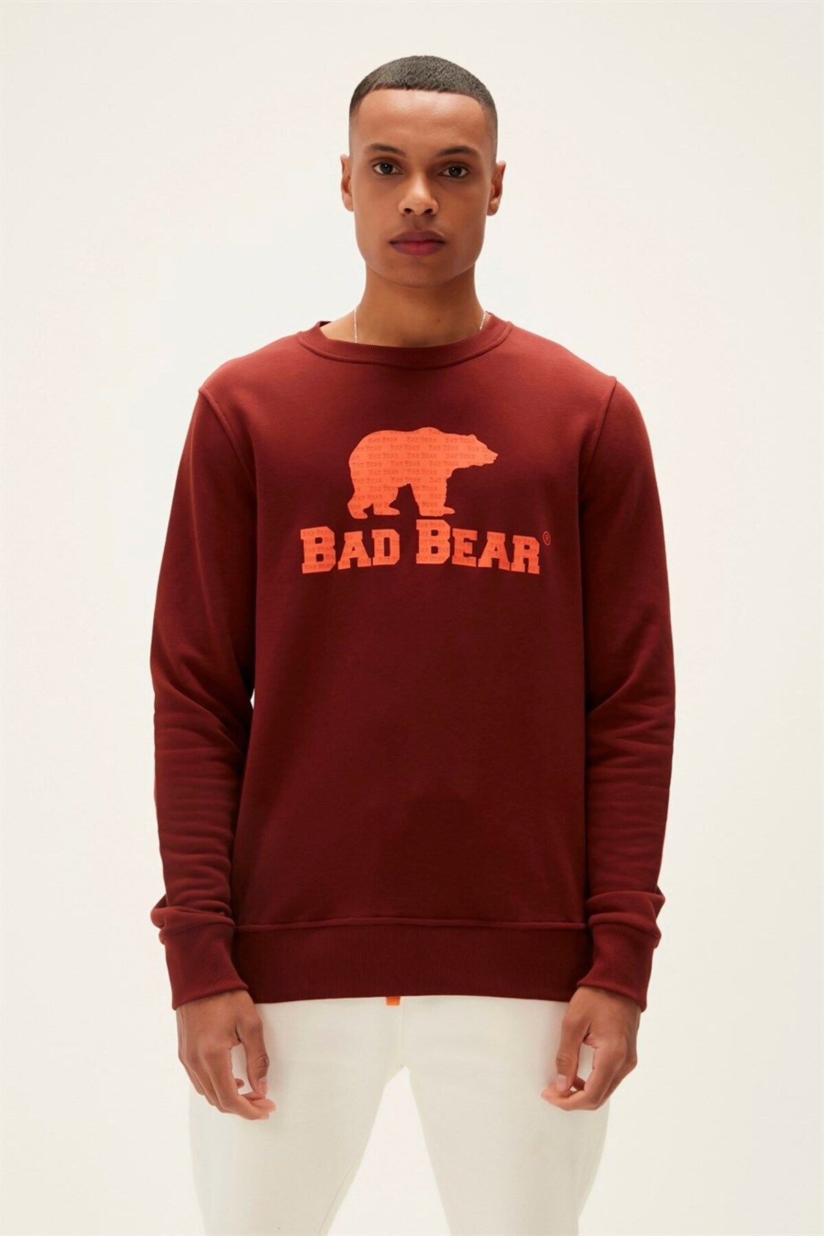 Bad Bear Logo Crewneck Erkek Sweatshirt