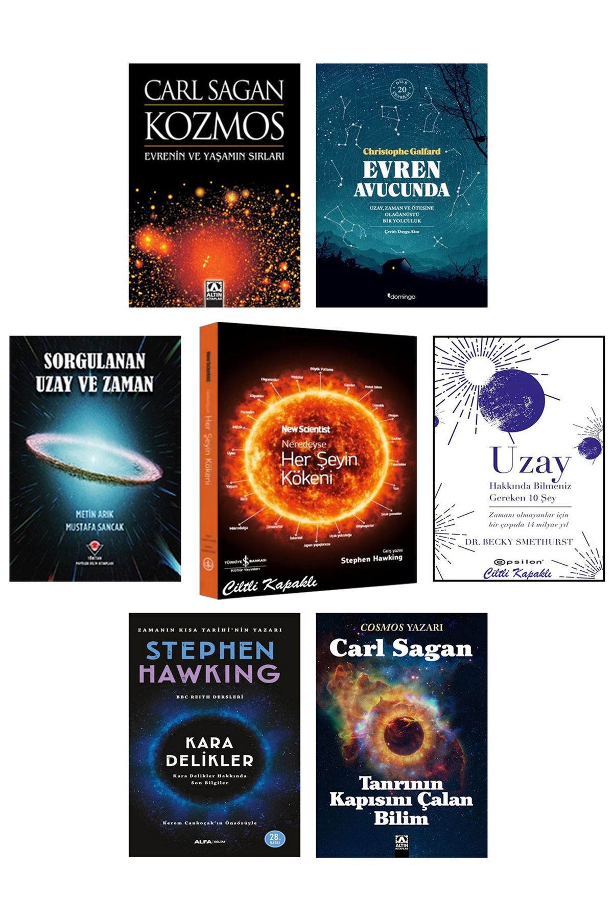 Altın Kitaplar Kozmos Carl Sagan Tanrının Kapısını Çalan Bilim Neredeyse Her Şeyin Kökeni Kara Delikler Evren Uzay