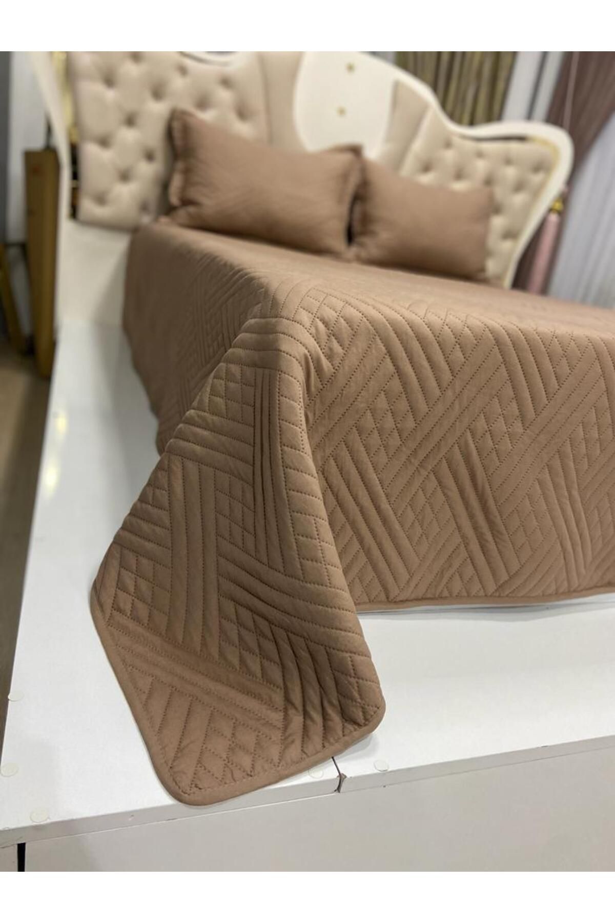 Kumru Çeyiz KAPİTÖNE YATAK ÖRTÜSÜ PAMUKSU PİKE TAKIMI ÇİFT KİŞİLİK 240X260