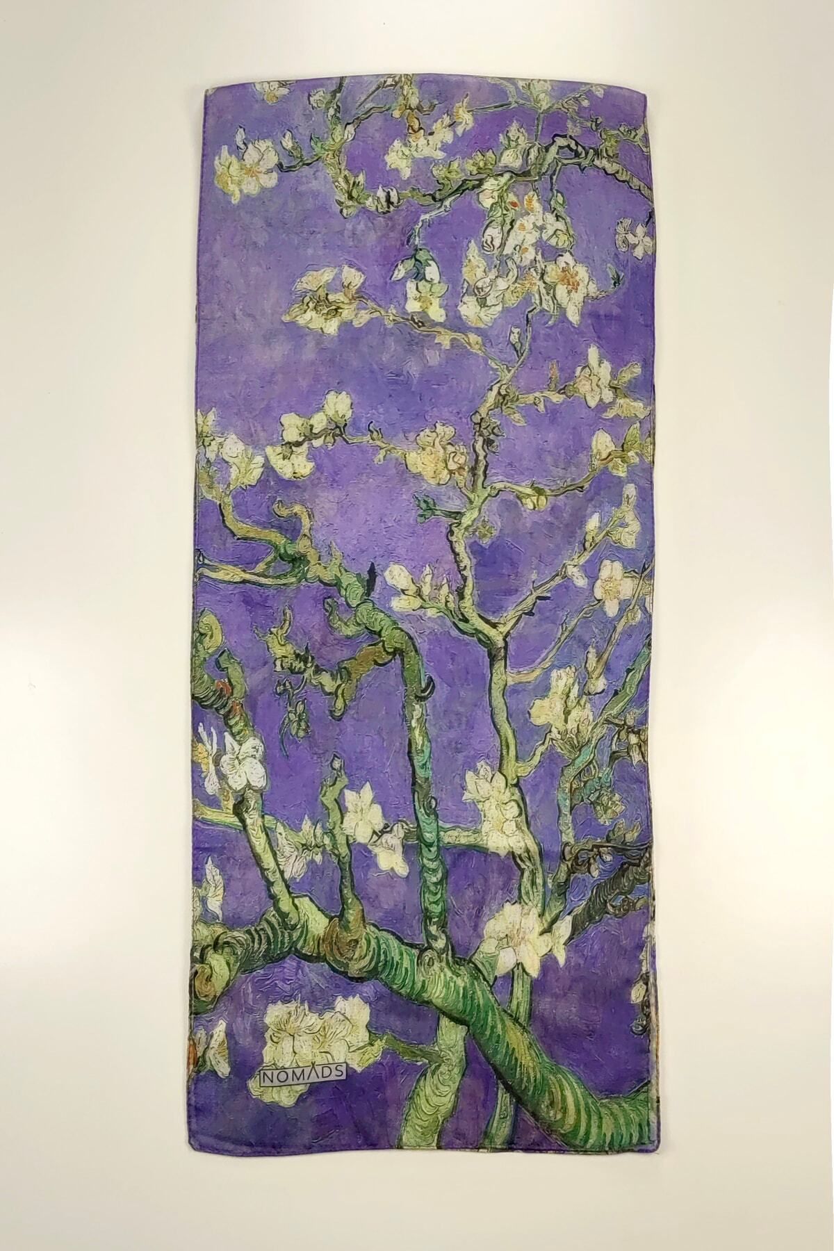 Nomads Felt Fular-şal 35x165 Cm | Mor Van Gogh Badem Ağacı