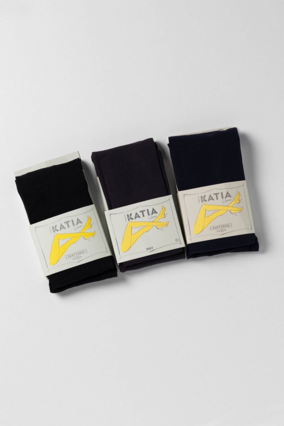 Katia & Bony 3'lü Paket 90 Denye Kadın Külotlu Çorap Seti - Mıx