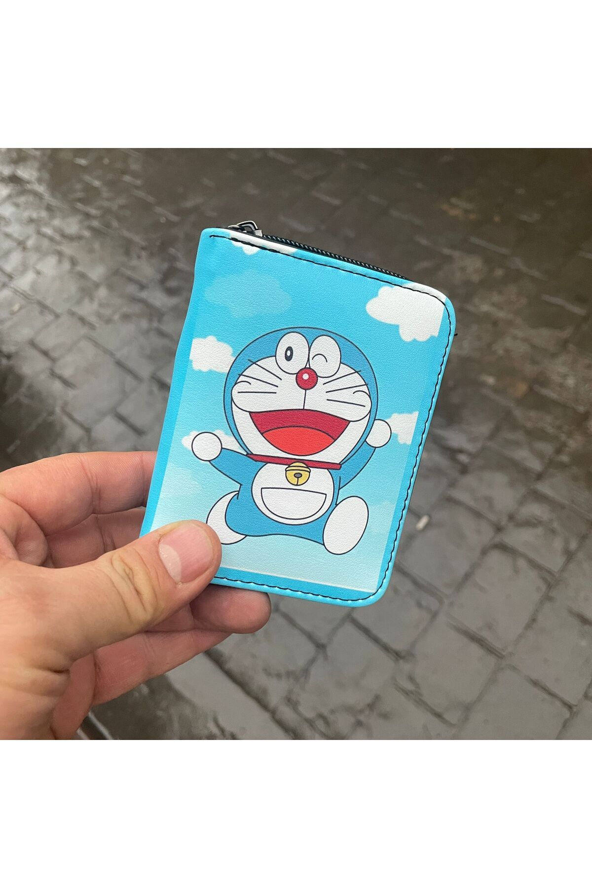 Köstebek Anime Happy Doraemon Sky Kısa Cüzdan