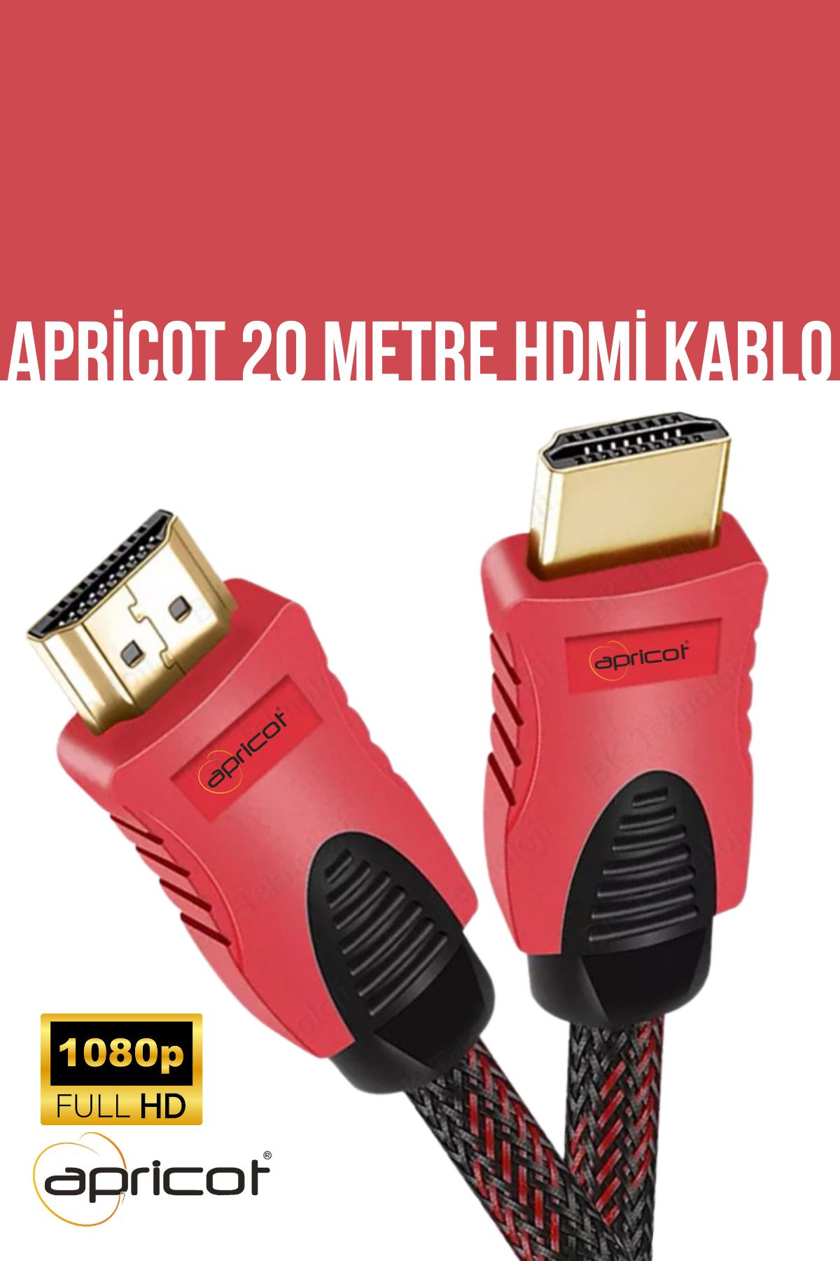 Apricot AP-HDK20 Örgülü 20M HDMI Kablo