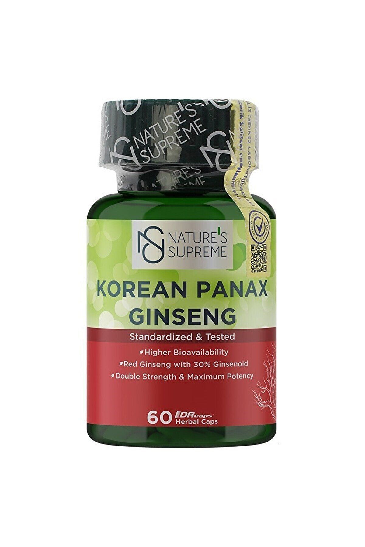 Natures Supreme Korean Panax Ginseng 60 Kapsül