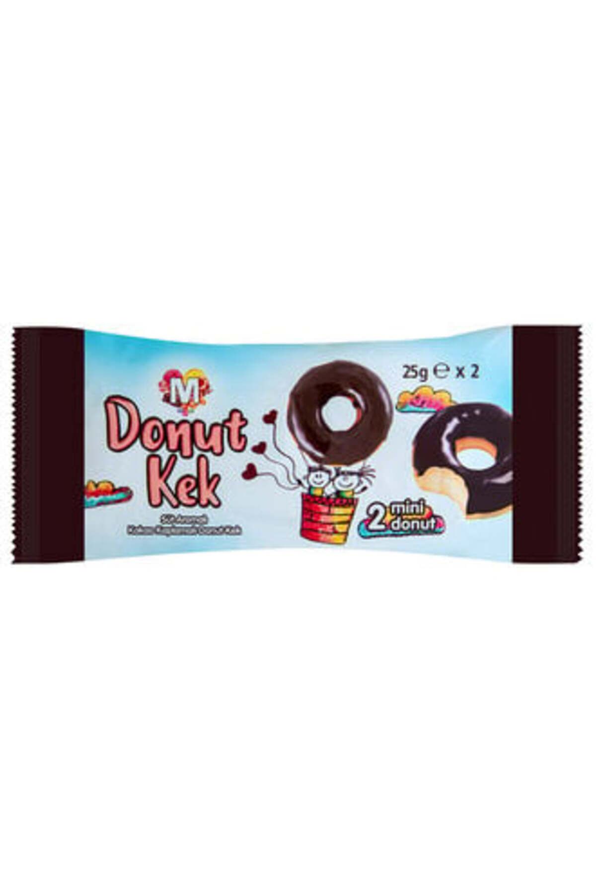 Migros ( ETİ CANGA ) Süt Aromalı Kakao Kaplamalı Donut Kek 2X25 G ( 2 ADET )