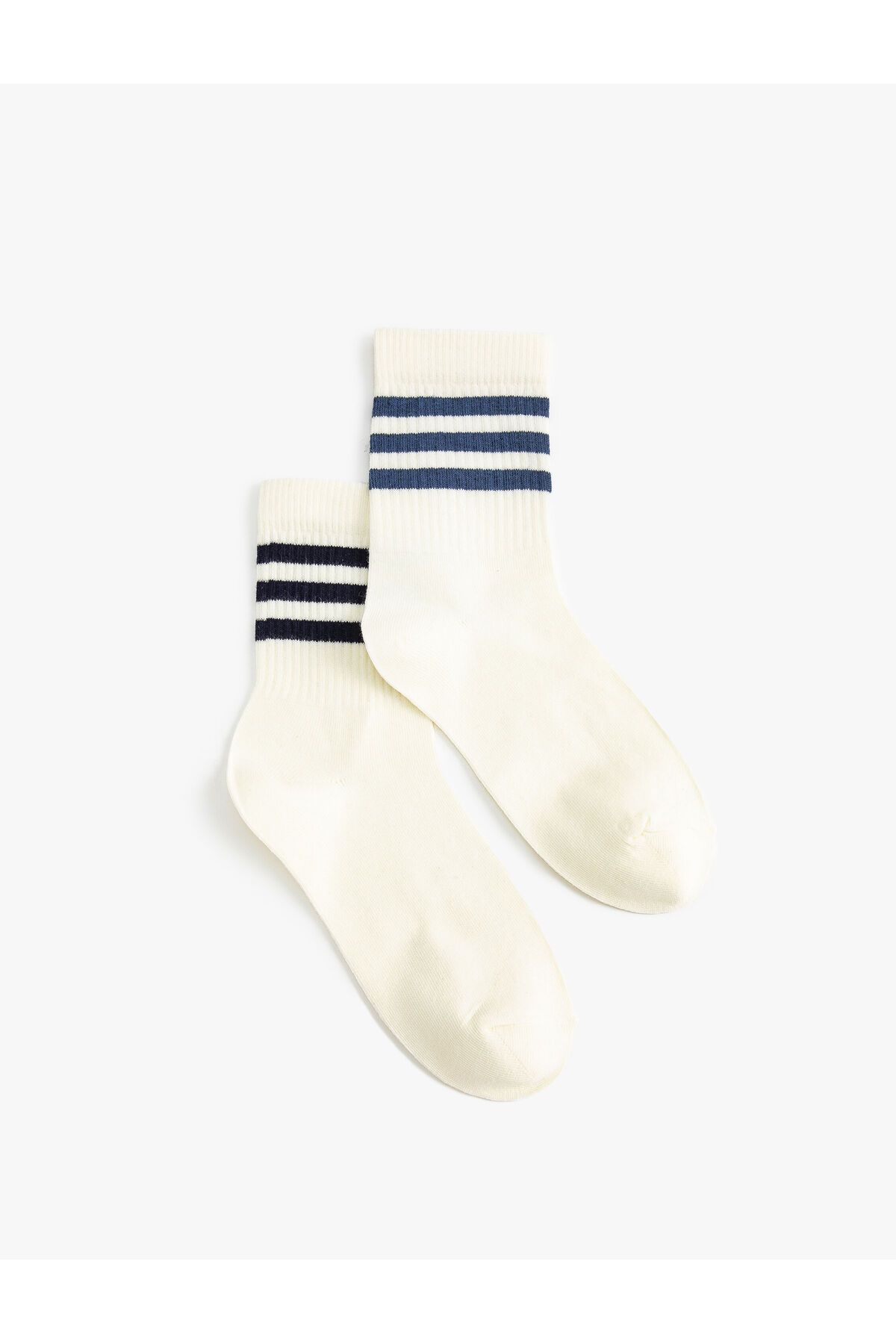 Koton 2'li Kolej Soket Çorap Seti Şerit Detaylı