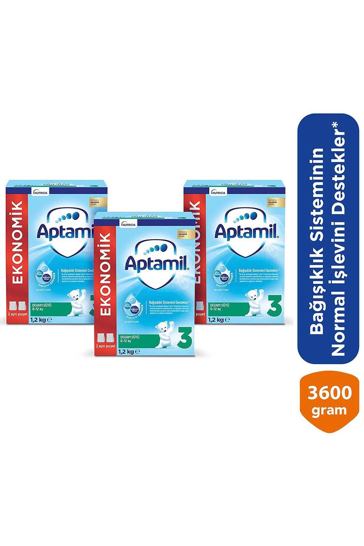 Aptamil 3 Devam Sütü Yeni Formül 1200 gr X 3 Adet