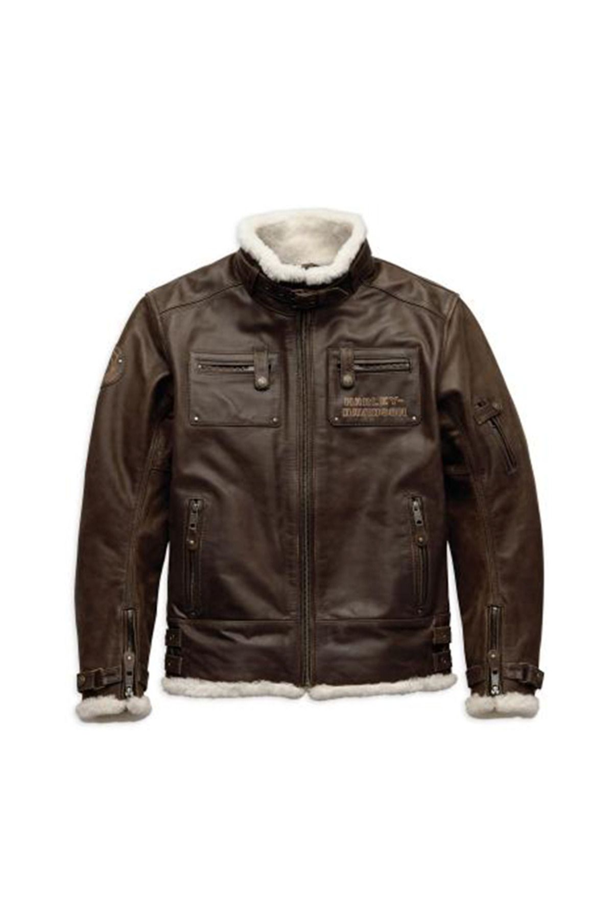 Harley Davidson Harley-davidson Haxen Slim Fit Leather Jacket