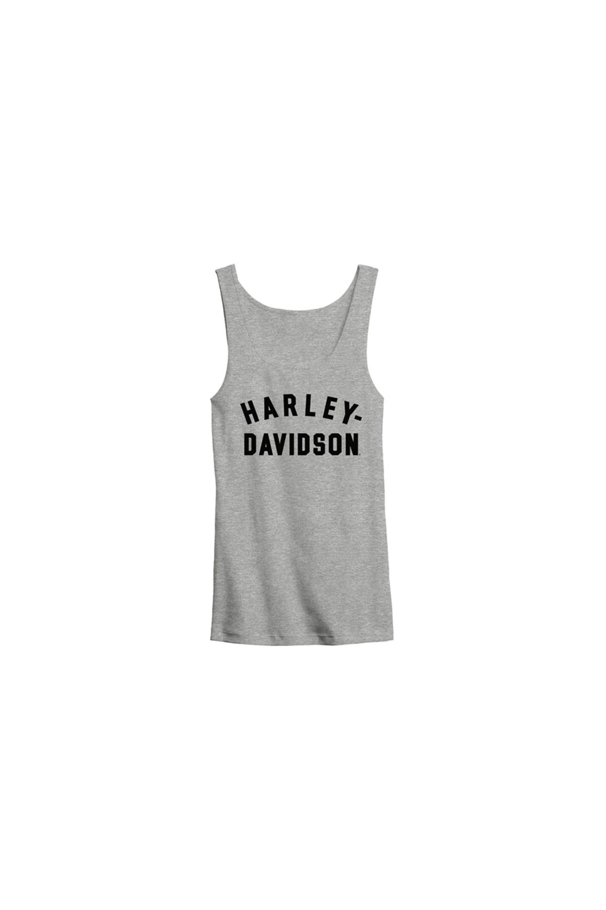 Harley Davidson Harley-davidson Women's Ultra Classic Racer Font Tank - Light Grey Heather
