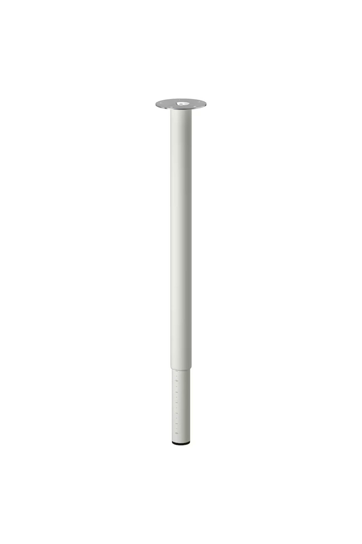 IKEA OLOV Beyaz Ayarlanabilir Ayak 60-90 Cm Yükseklik Ayarlı Çelik Masa Çalışma Masası Ayağı 1 Adet