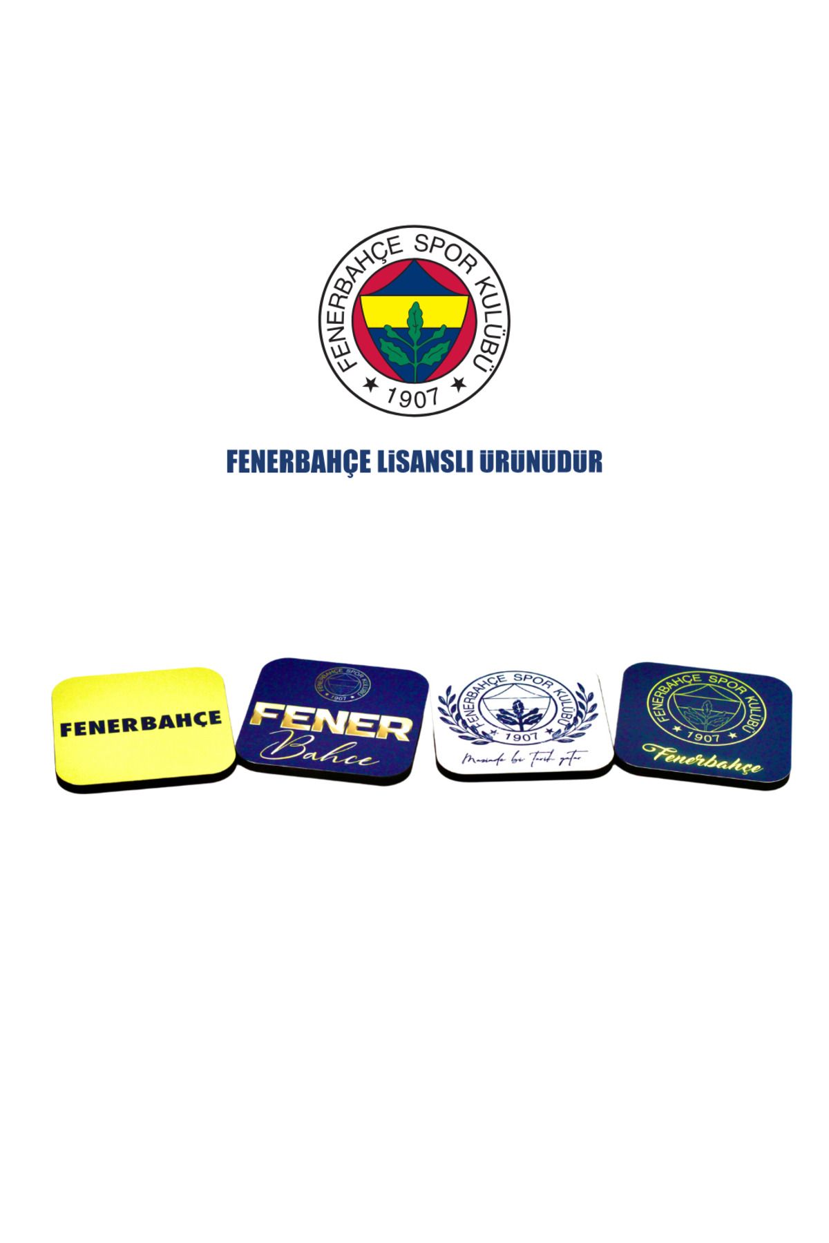 Fenerbahçe Lisanslı Bardak Altlığı 4lü Takım - 4