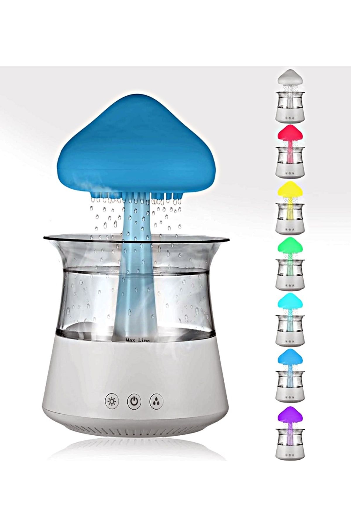 HEPBİMODA Yağmur Bulut Nemlendirici USB Gece Lambası Oda için Aroma Difüzör Su Damlası Ses Uzaktan Kumandalı