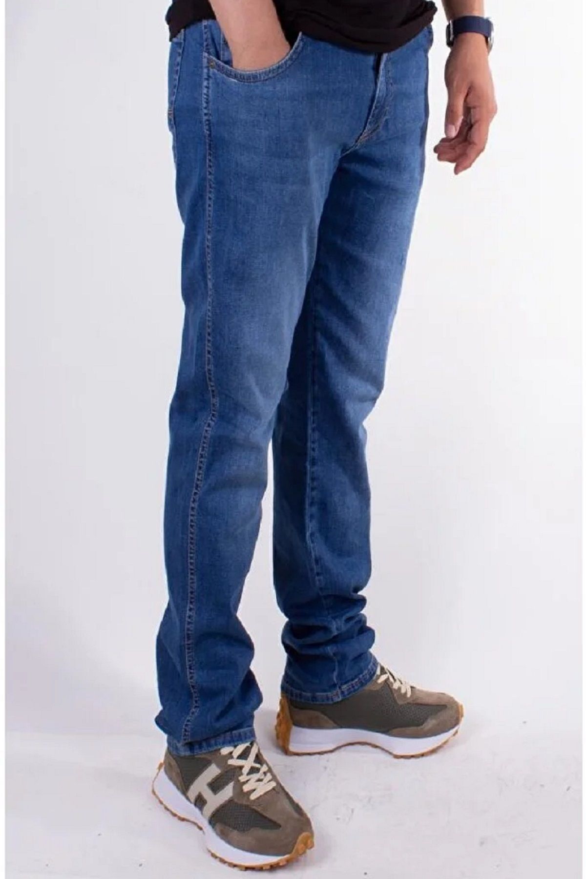 Twister Jeans ERKEK BÜYÜK BEDEN SÜPER BATTAL MAVİ RAHAT BEL-PAÇA TWİSTER JEANS PANTOLON VEGAS 132-07 SB BLUE