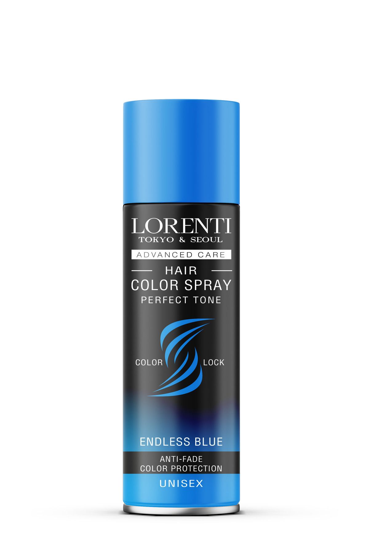 LORENTİ Geçici Renkli Saç Spreyi - Mavi 150 ml Mech