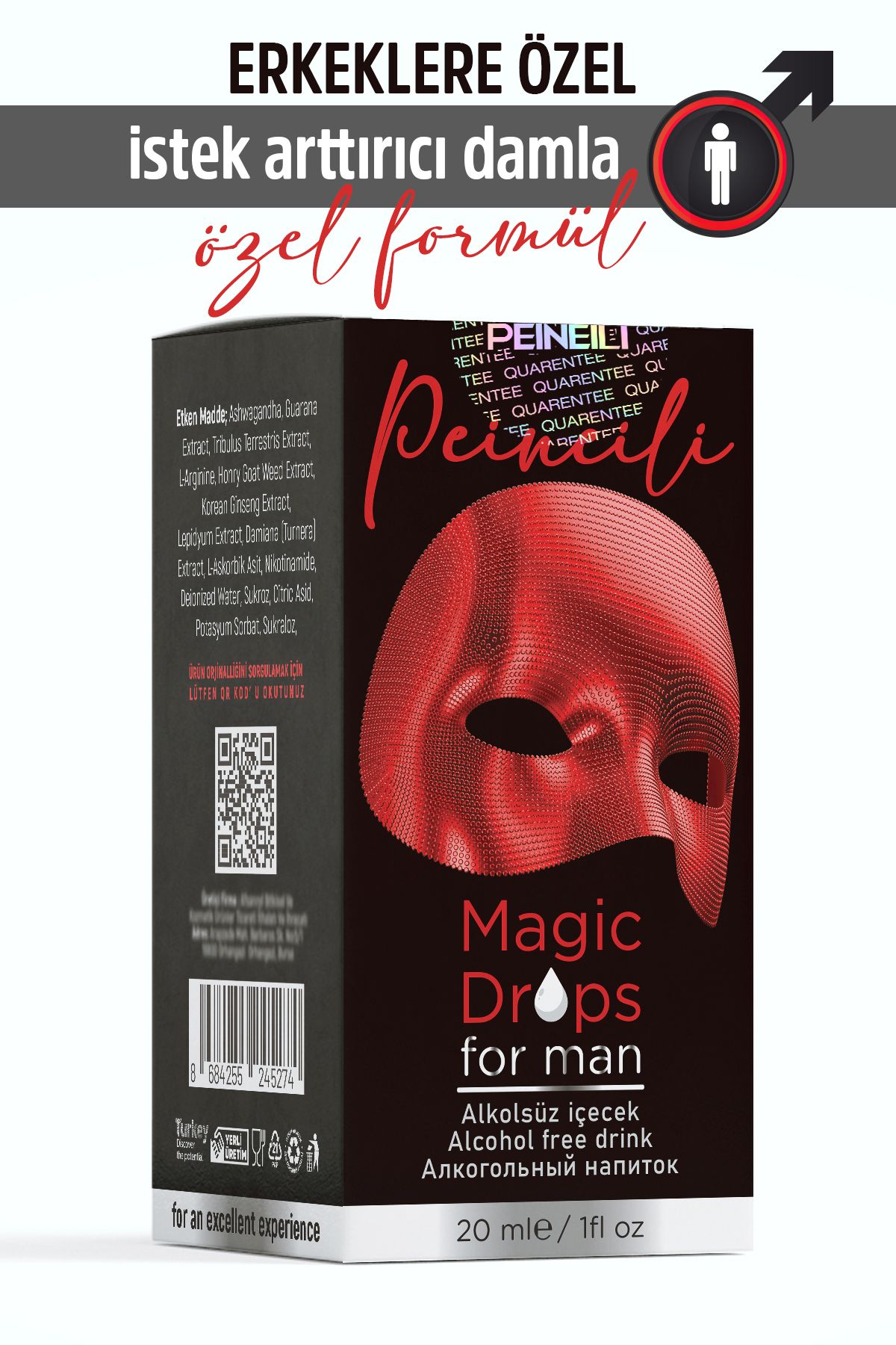 PEINEILI Magic Drops Formen Erkeklere Özel Libido Yükseltici Damla 20ml