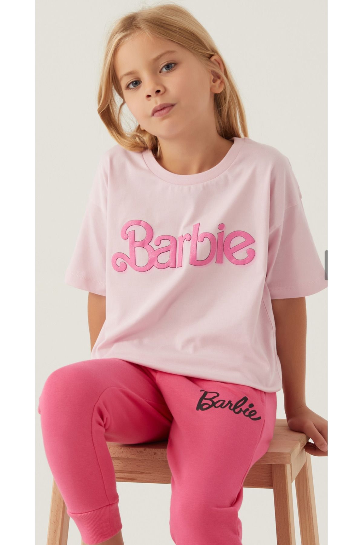 Barbie Kız Çocuk, Lisanslı, Barbie, Pembe, % 100 Cotton T-shirt