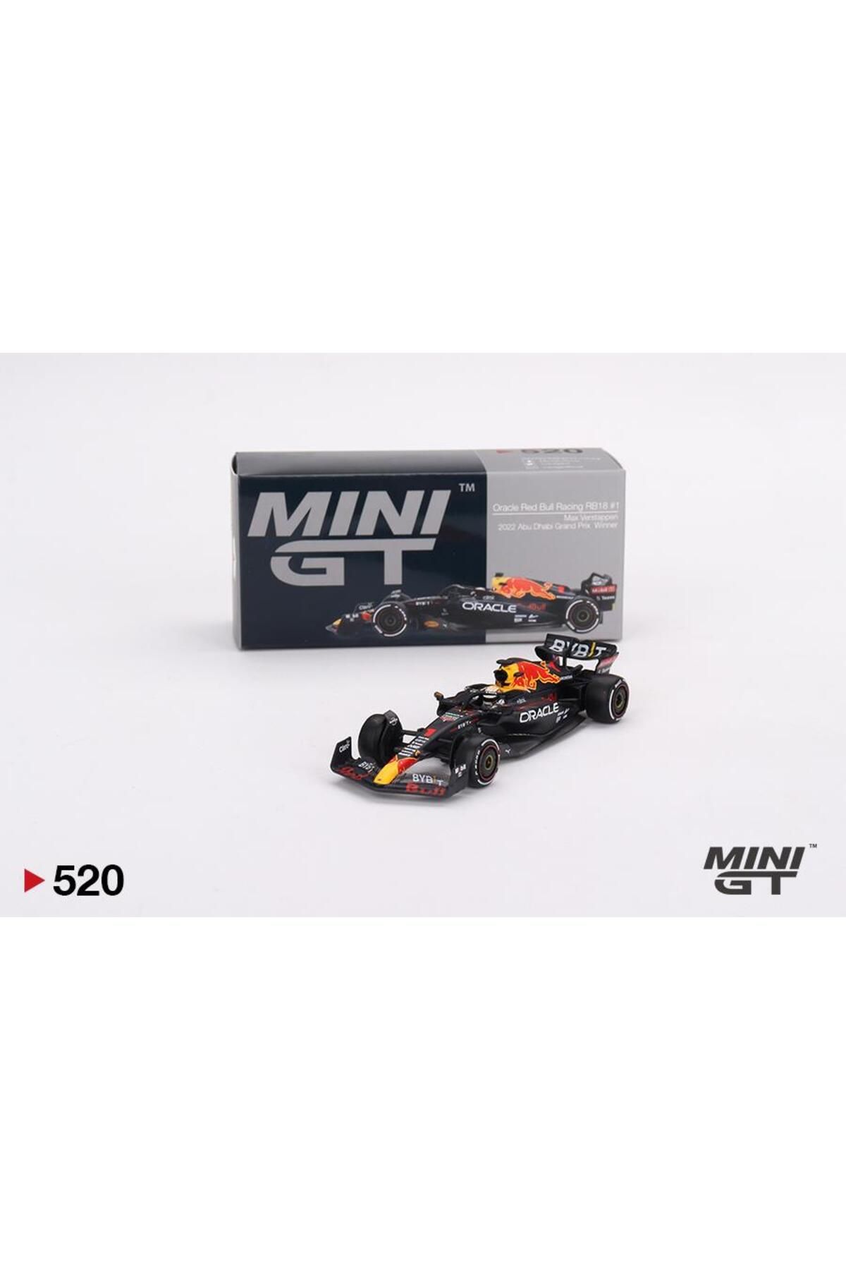 mini gt Oracle Red Bull Racing RB18 #1 Max Verstappen 2022 Abu Dhabi Grand Prix Winner - 520