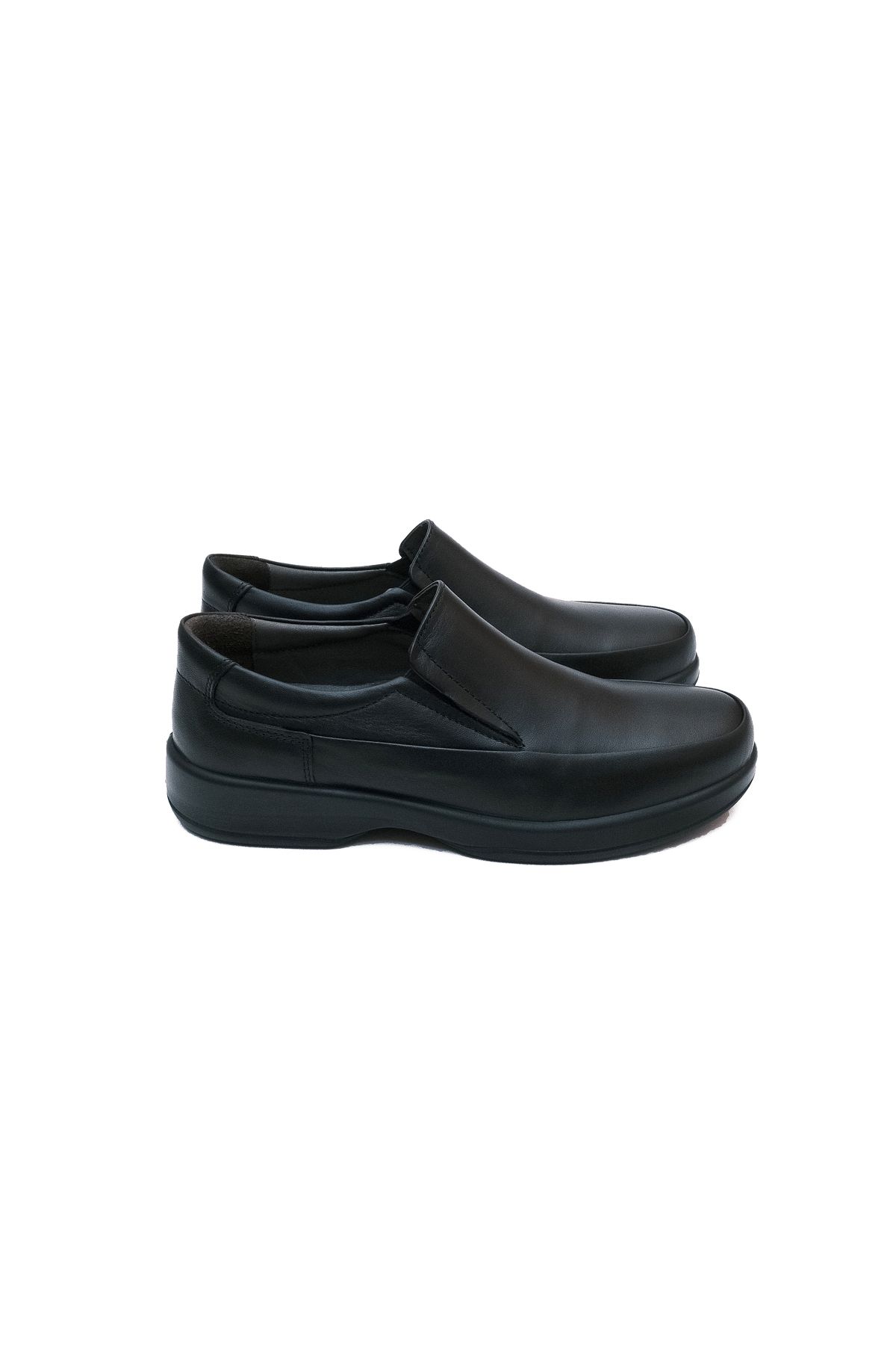Esse Comfort Sistem Doğal Deri Siyah Bağcıksız Esnek Rahat Ve Taban Günlük, Erkek Ayakkabı 014