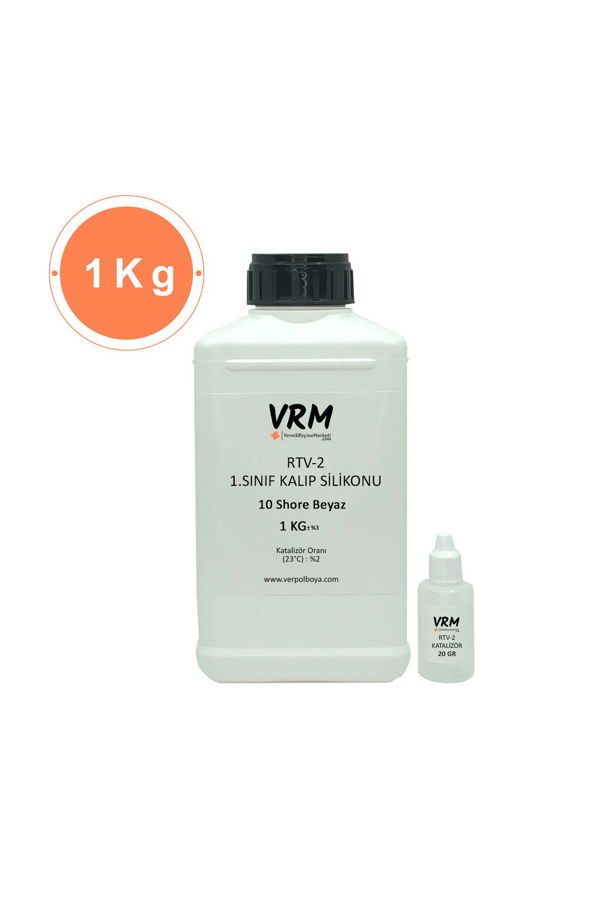 VRM VernikRecineMarketi Rtv-2 Kalıp Silikonu 1. Sınıf Beyaz (10 SHORE) 1 Kg