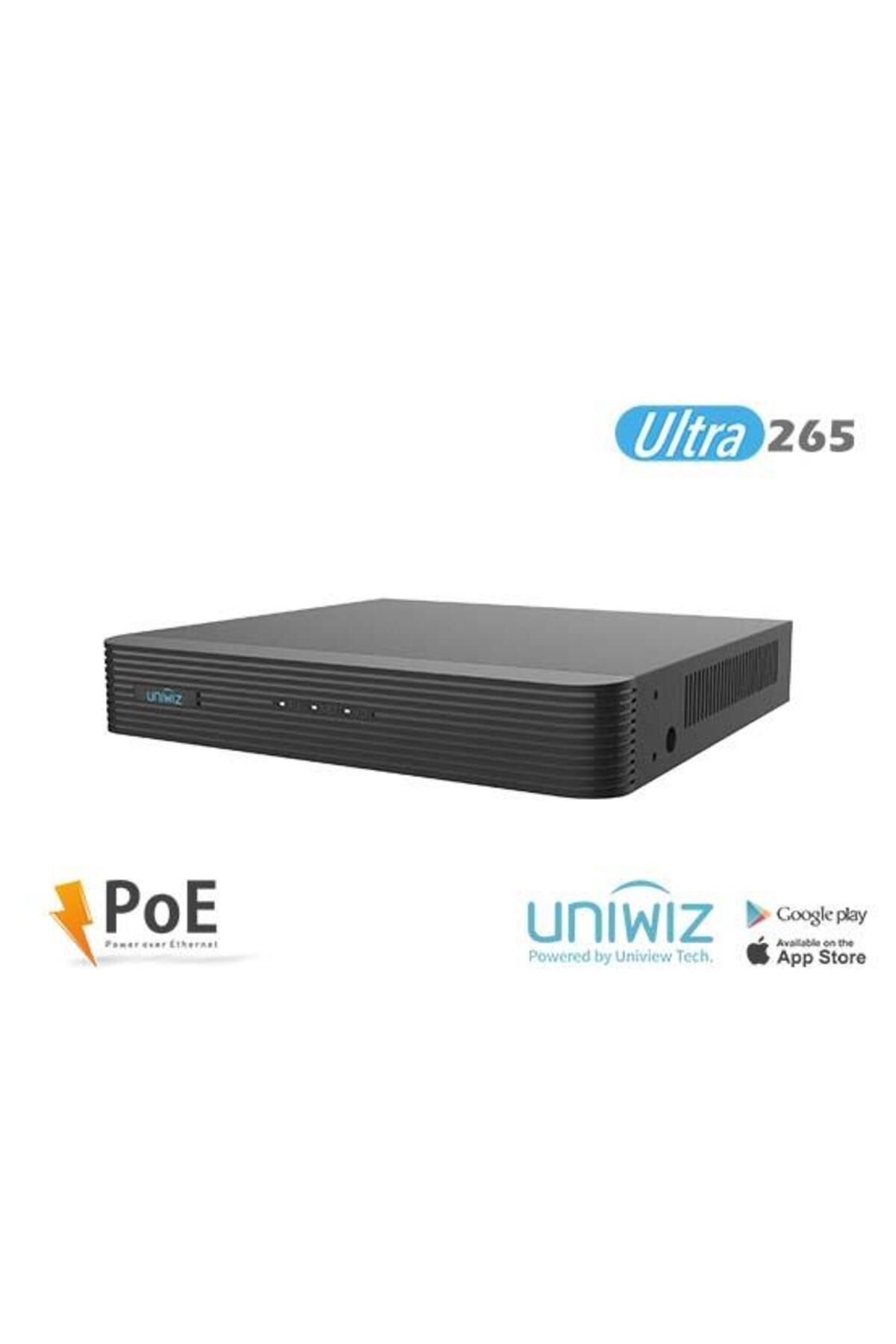 Uniview Uniwiz NVR-104E2-P4 4 Kanal 4 Port Poe Nvr Kayıt Cihazı