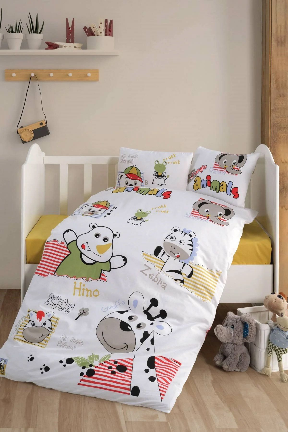 Clasy Bebek Nevresim Takımı 100x150 Animals - Sarı