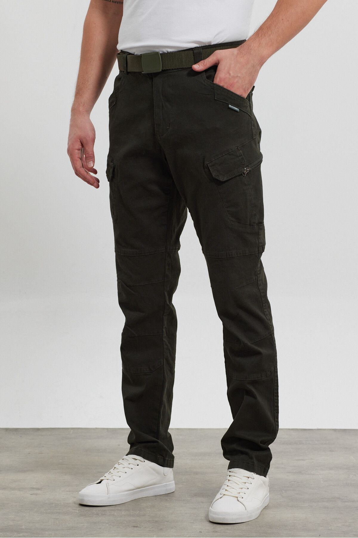 2five Erkek Rahat Kesim Pamuklu Haki Yeşil Renk Tactical Taktik Kargo Pantolon TAKTİK