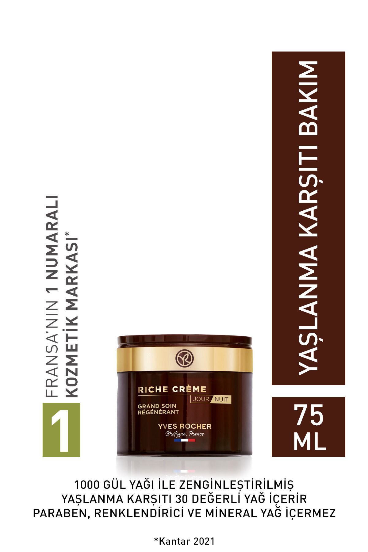 Yves Rocher Konsantre Krem - Besleyici Yaşlanma Karşıtı Değerli Yağ Bakımı / Riche Creme-75 ml-26454
