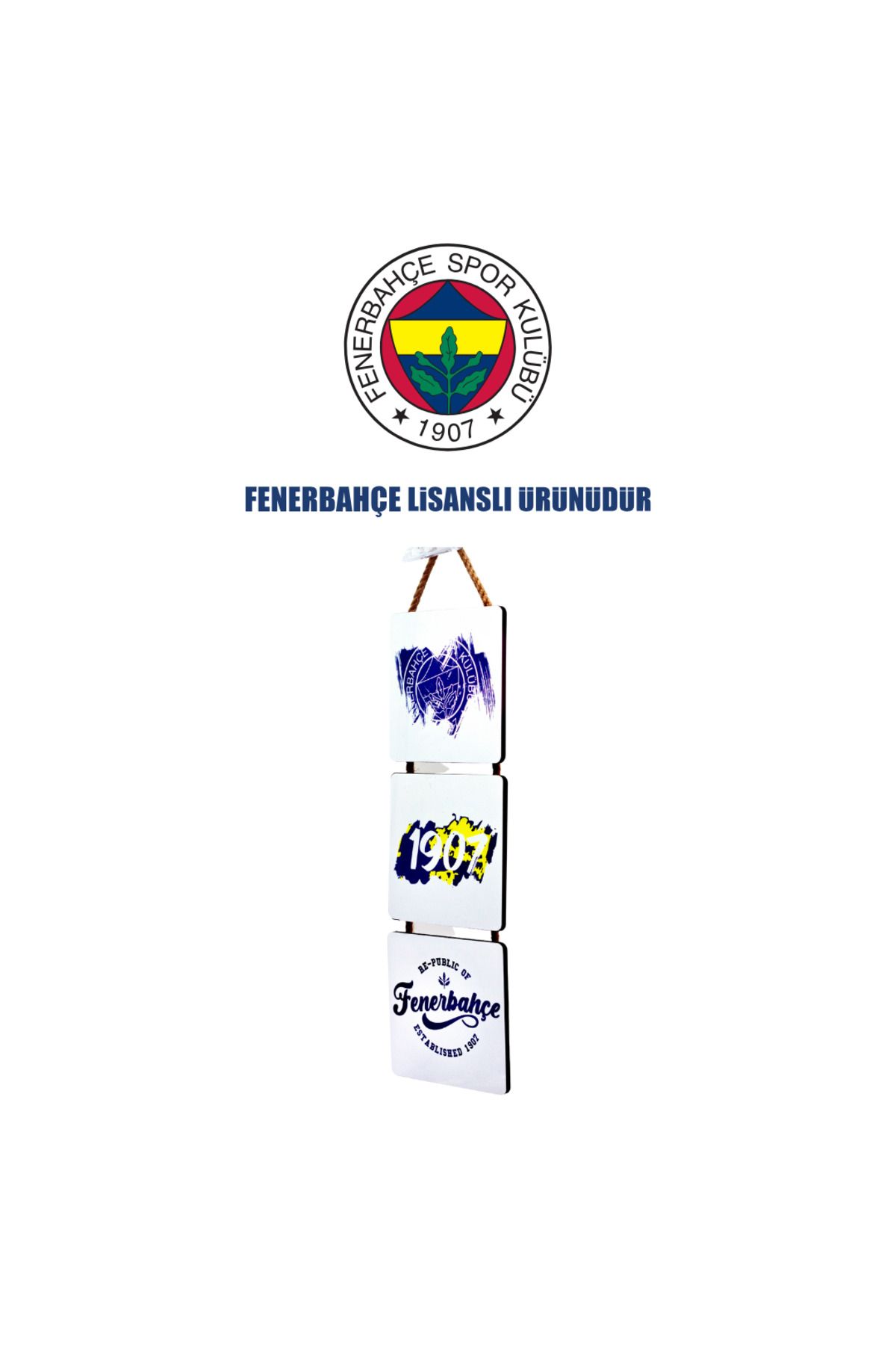 Fenerbahçe Lisanslı Baskılı 3lü 8 Ahşap-metal Pano