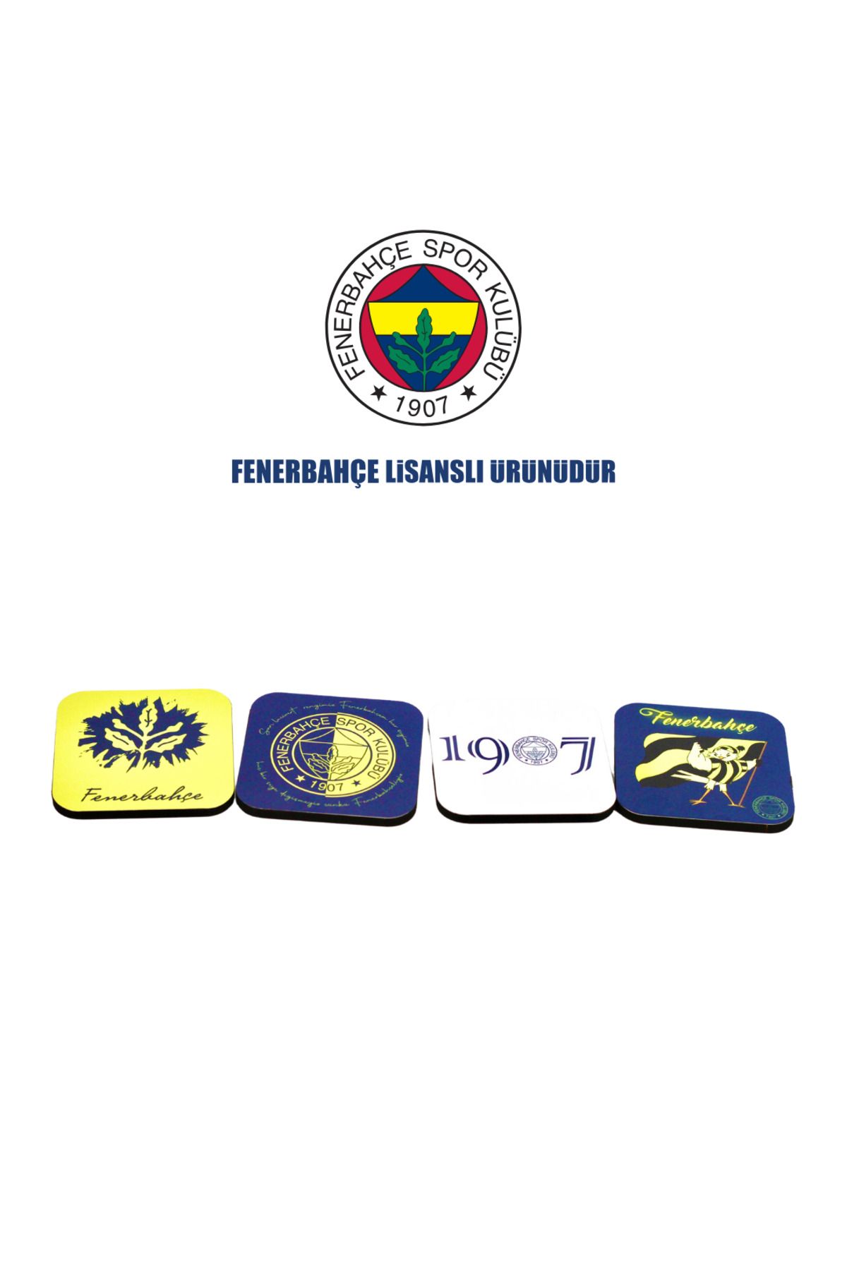 Fenerbahçe Lisanslı Bardak Altlığı 4lü Takım - 1