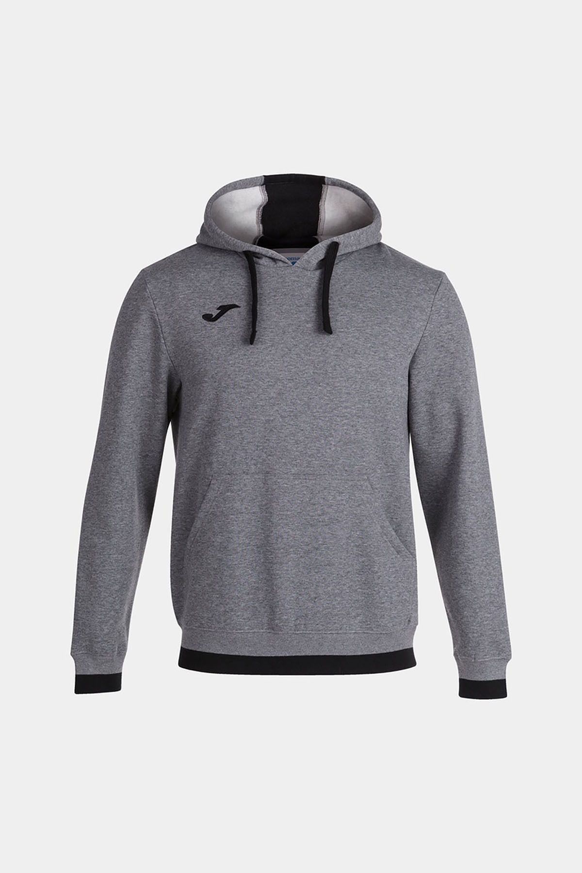 Joma Erkek Futbol Kamp Sweatshirt Confort Hoodie Melange Gray Black 101962.281