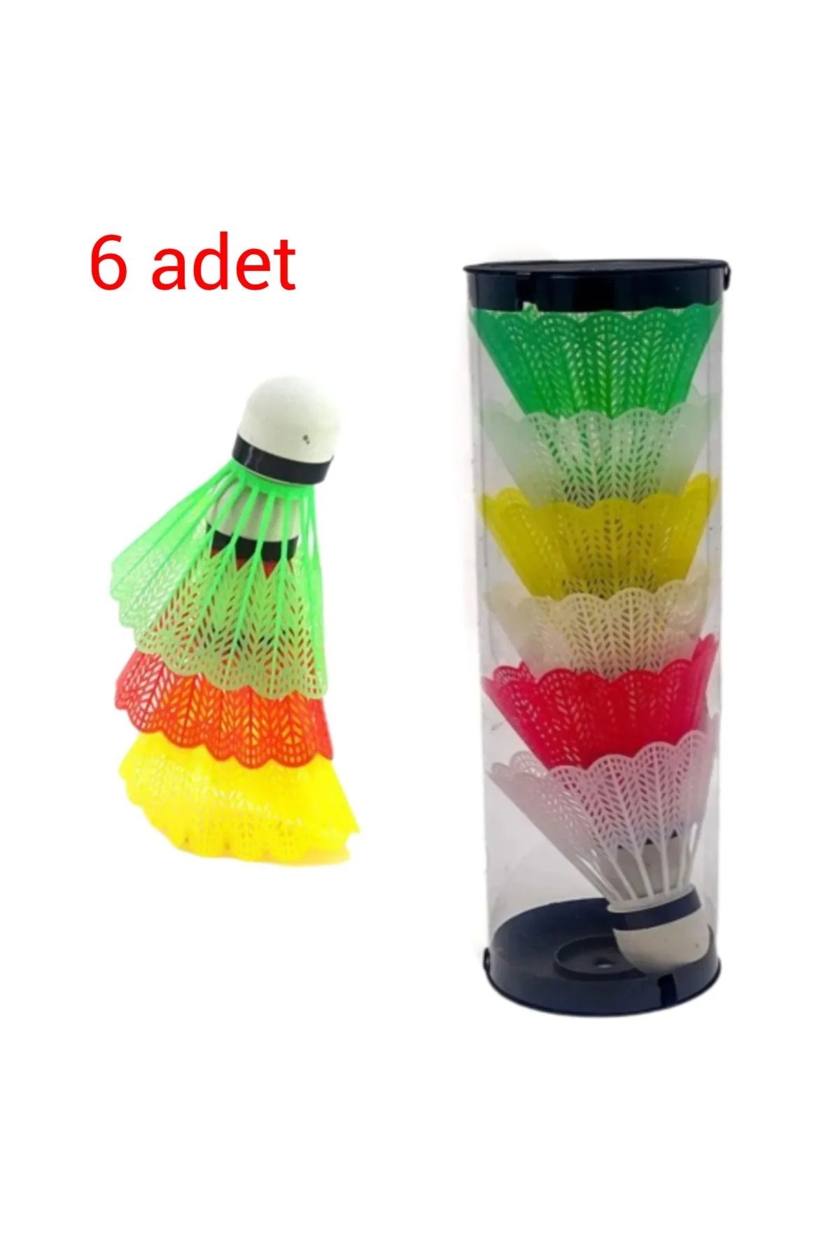 Genel Markalar Plastik Mantar Başlı Badminton Topu 1 kutu 6 Adet